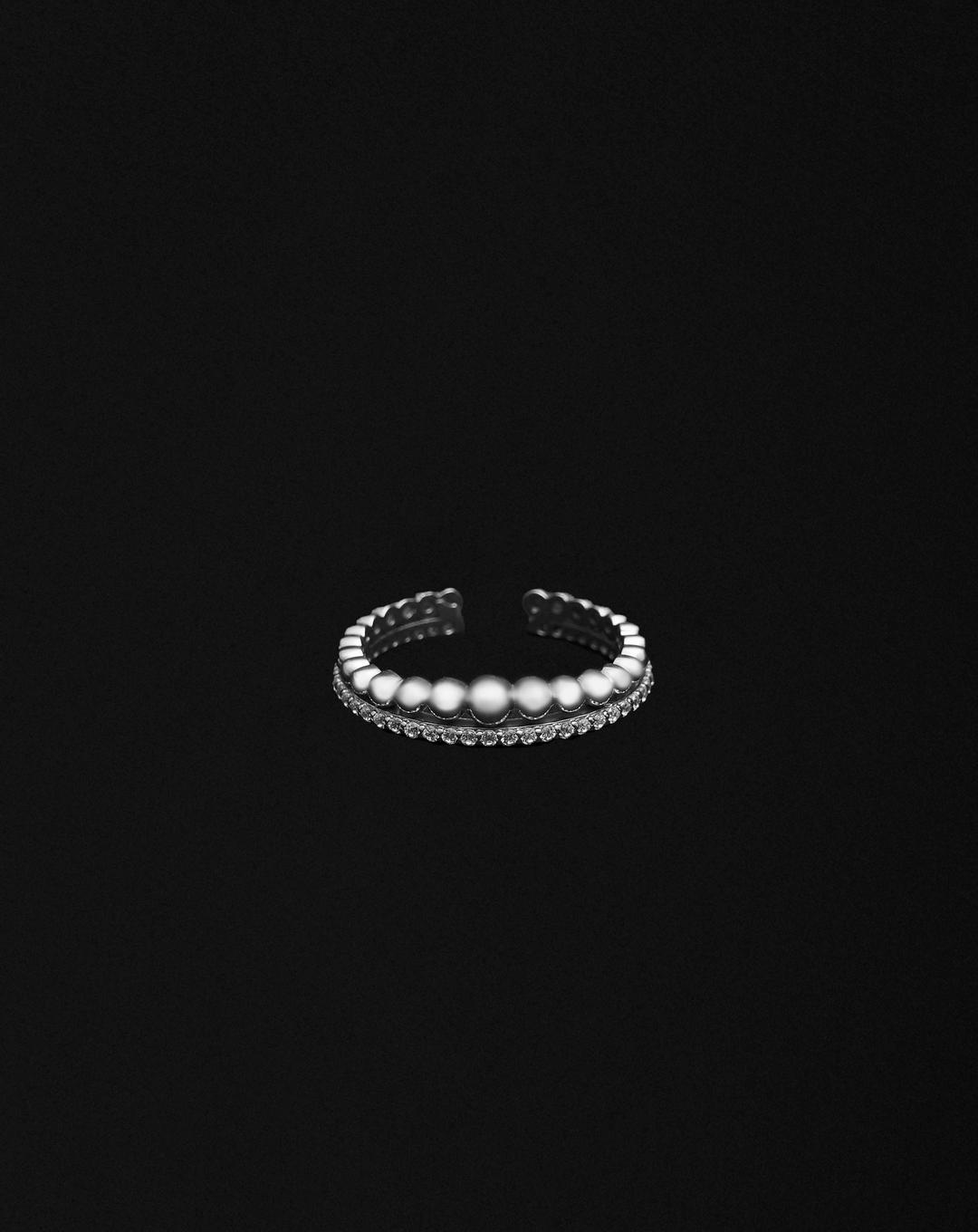 Ria Layered Ring Silver