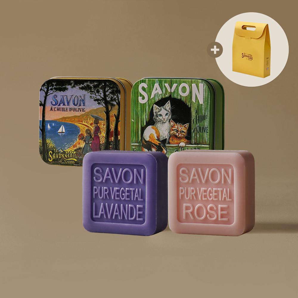 라사본느리드니옹 향수비누 2P 틴케이스[선택형] 패키지 프랑스 천연 향수 퍼퓸 향기 비누