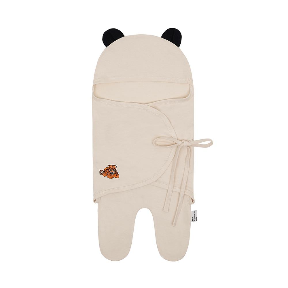 ##예약## [12차입고] #곰싸개슈트 범띠자수 [배냇저고리속싸개] : 팬더