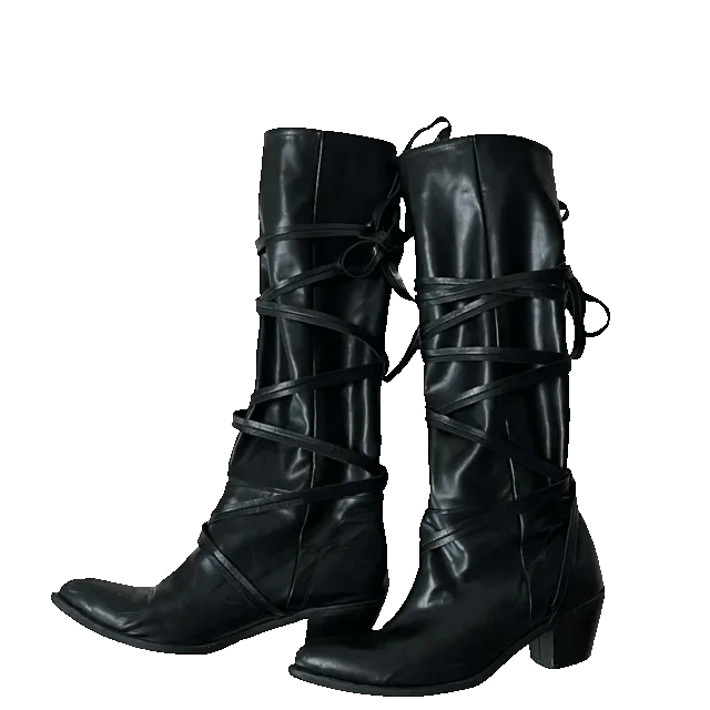 Karma leather long boots