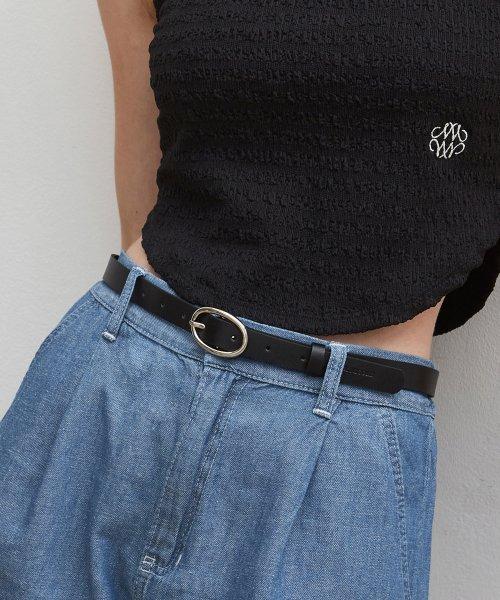 NICOLE CIRCLE LEATHER BELT_2 COLOR