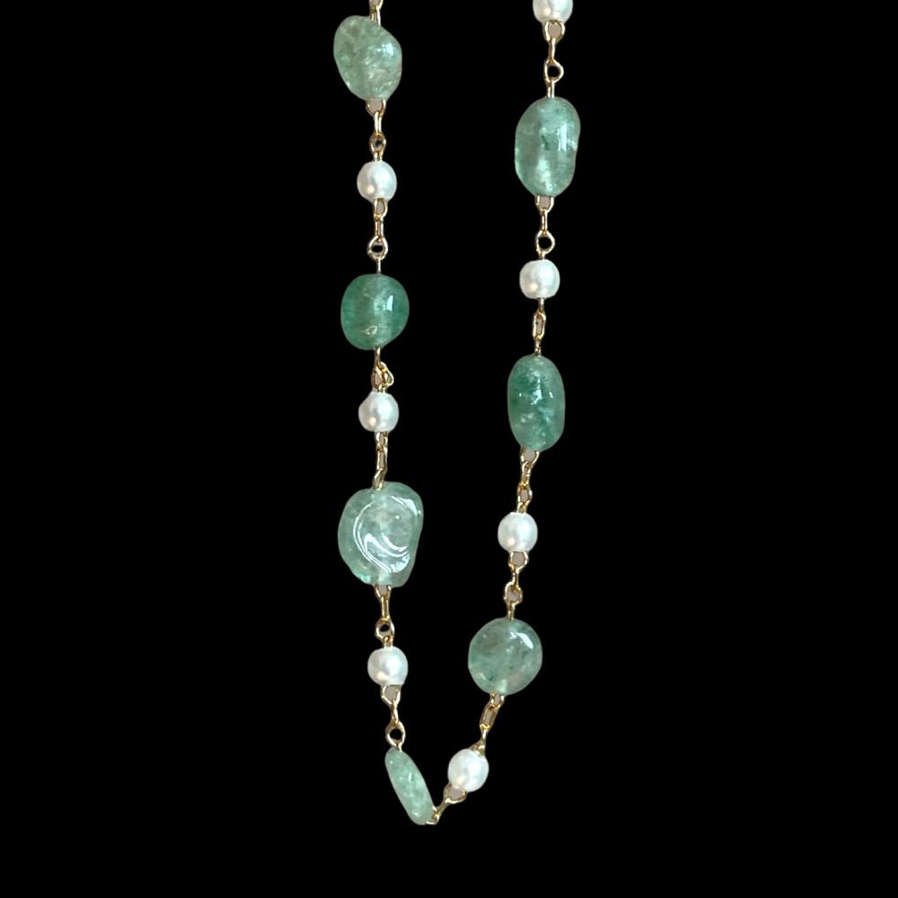 玉花 Necklace(아벤츄린초커비즈네크리스)