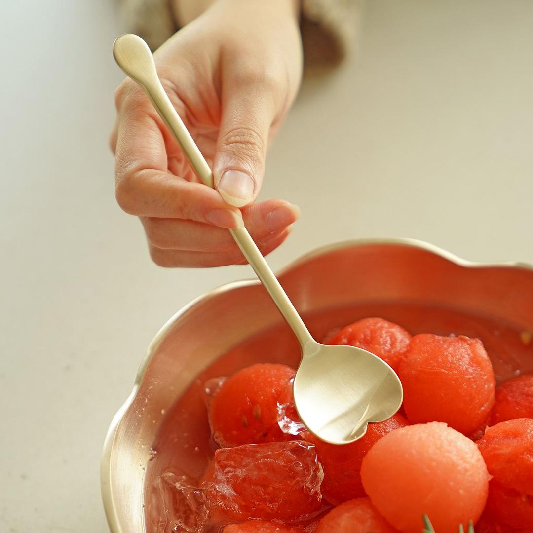 유기 하트 디저트 스푼