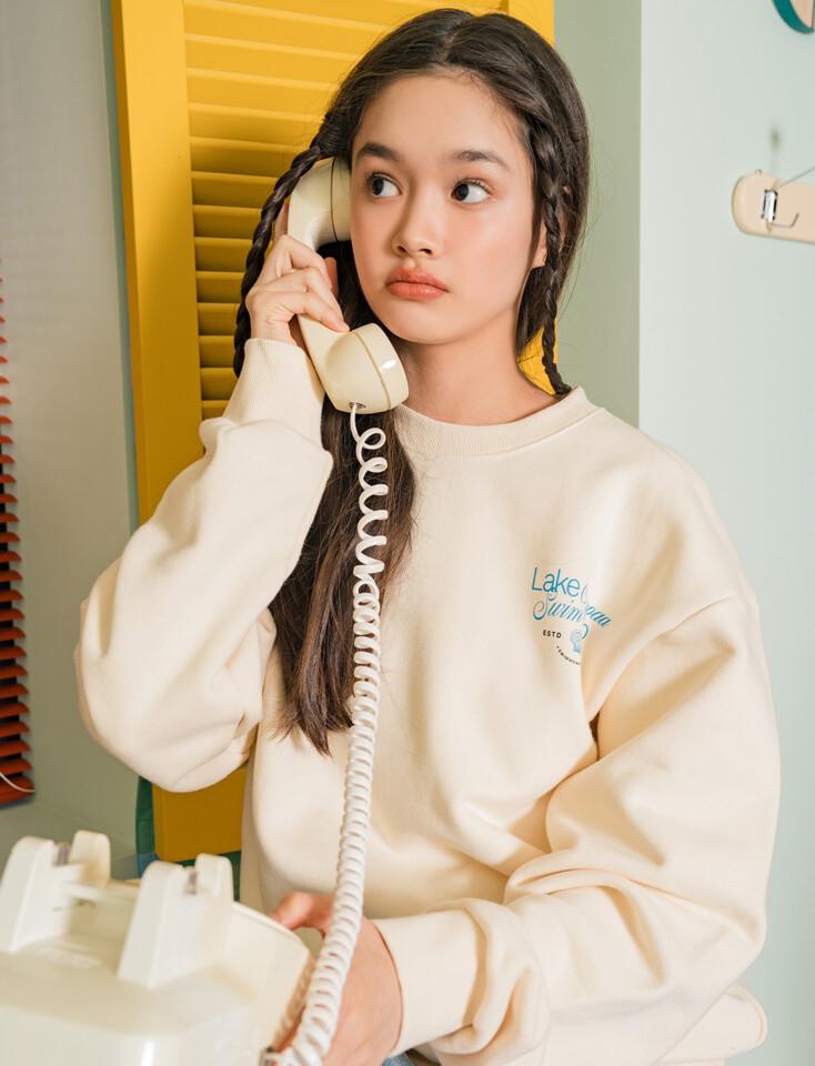 움파 레이크스윔클럽 맨투맨 레몬