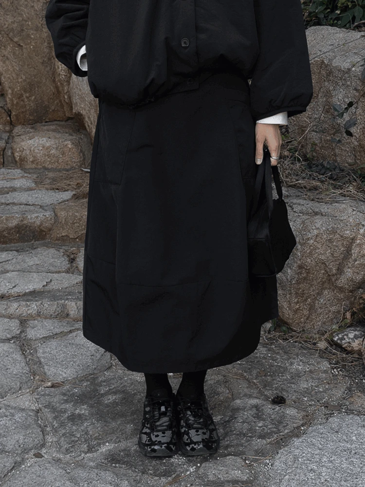 멜로우 볼륨 패딩 스커트