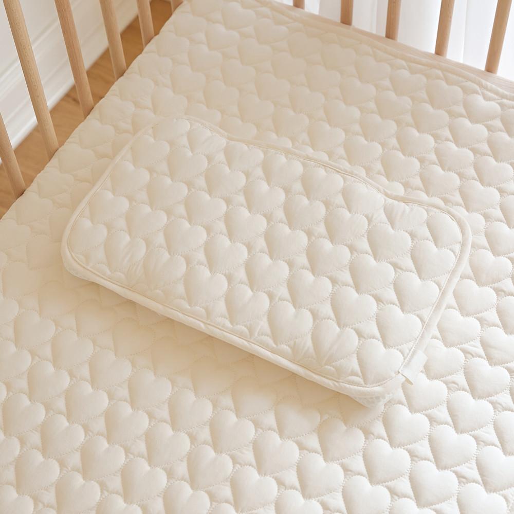 아비앙또마체리 하트누빔 아기 땀 베개패드