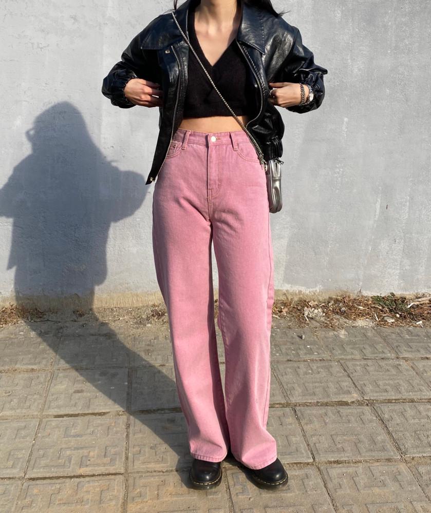 (당일발송)벨누아 스프링 파스텔 워싱 와이드 청바지(핑크,퍼플,레드)