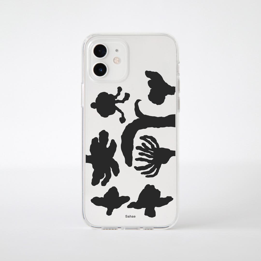 FLOWER PHONE CASE (BLACK)