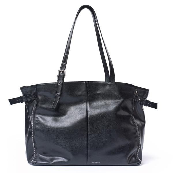 지퍼쇼퍼백 zipper shopper bag L goat black