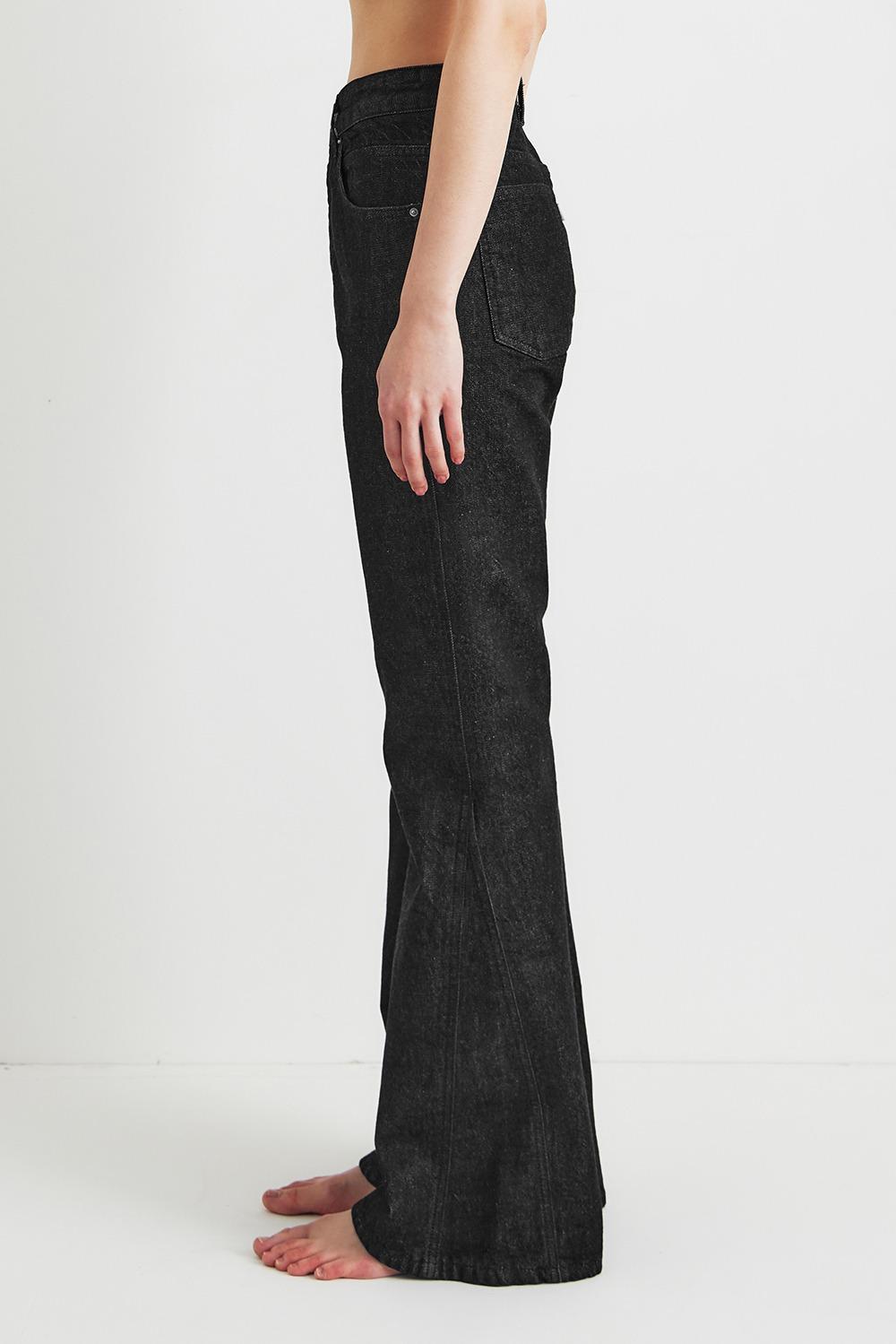 Structured Flared Denim Pants (Women)