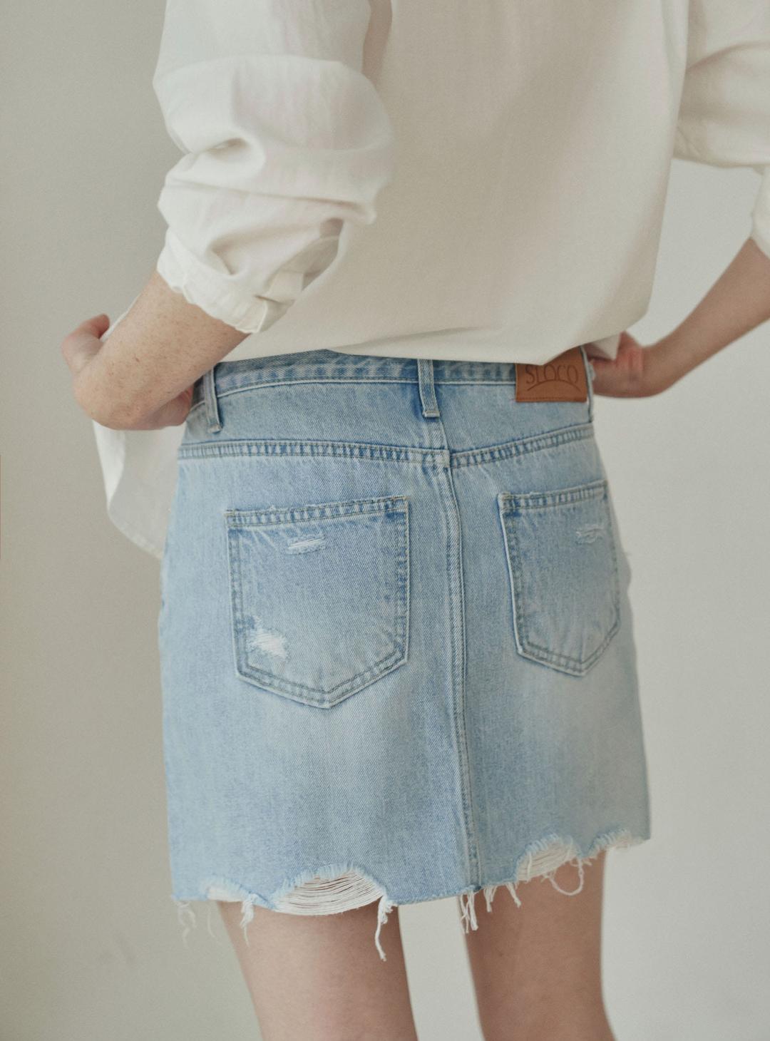 [SLOCO] Vintage denim mini skirt (4size) *당일발송