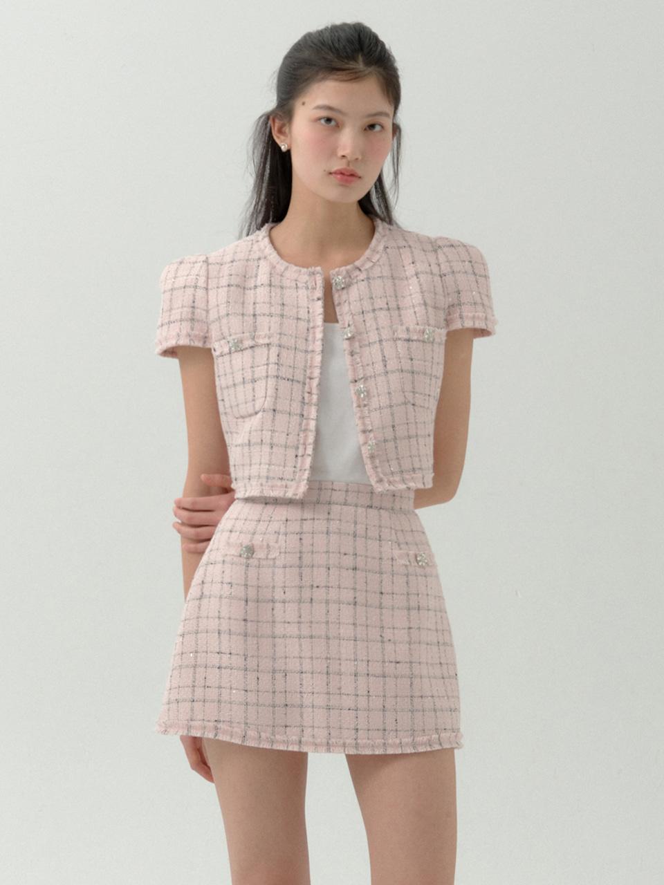 Bibi Tweed Skirt Check-Mini(2Color)[4/1 예약배송]