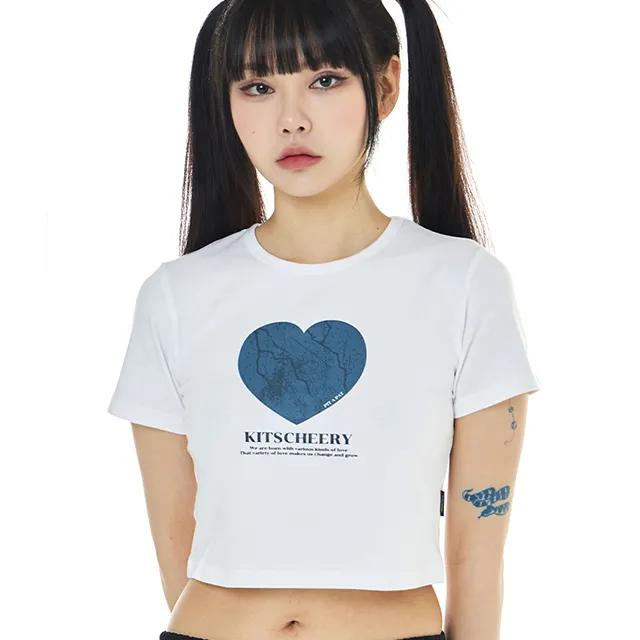 Hurt Heart Crop Tee (White)