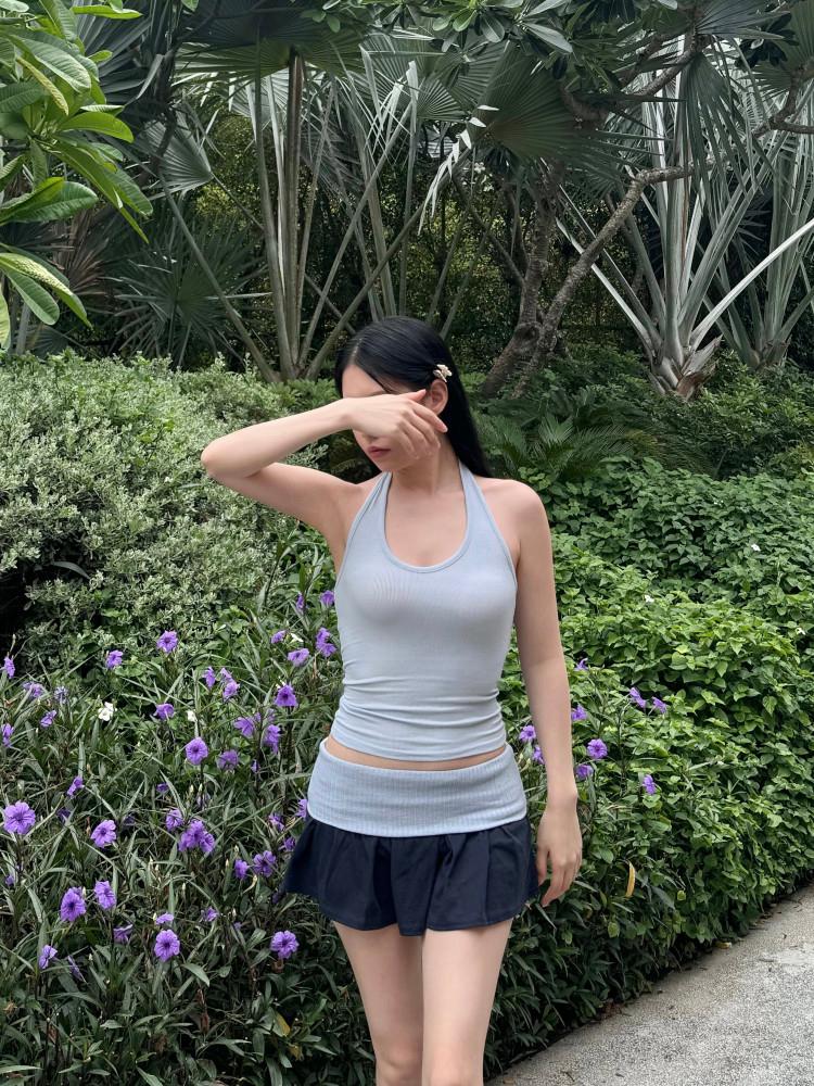 wide banding mini skirt / 와이드 밴딩 미니 스커트 (2 color)