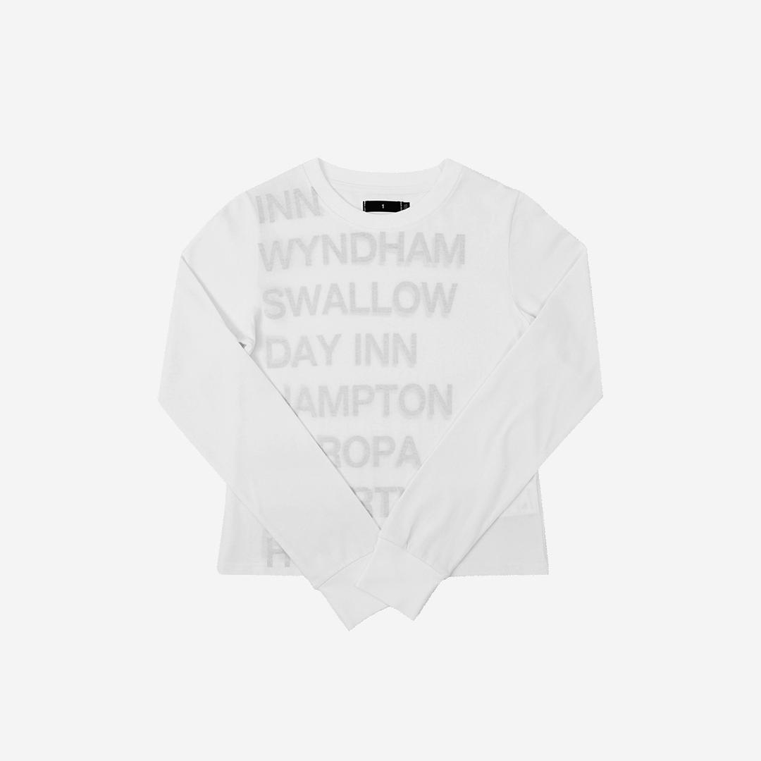 Safarispot Women 1/2 Highway Inn LS T-Shirt White Black