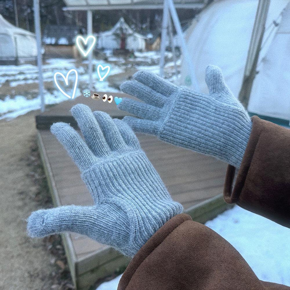 울 장갑 핸드워머 세트