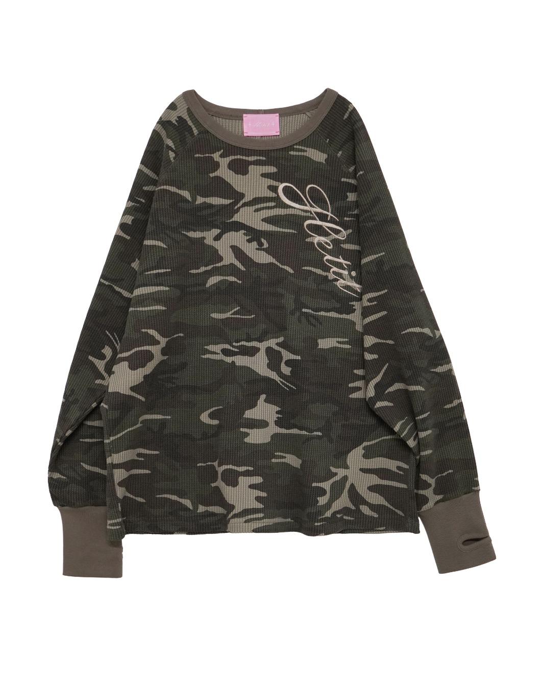 Warmer Sleeve Oversize T-shirt (Camo Khaki)