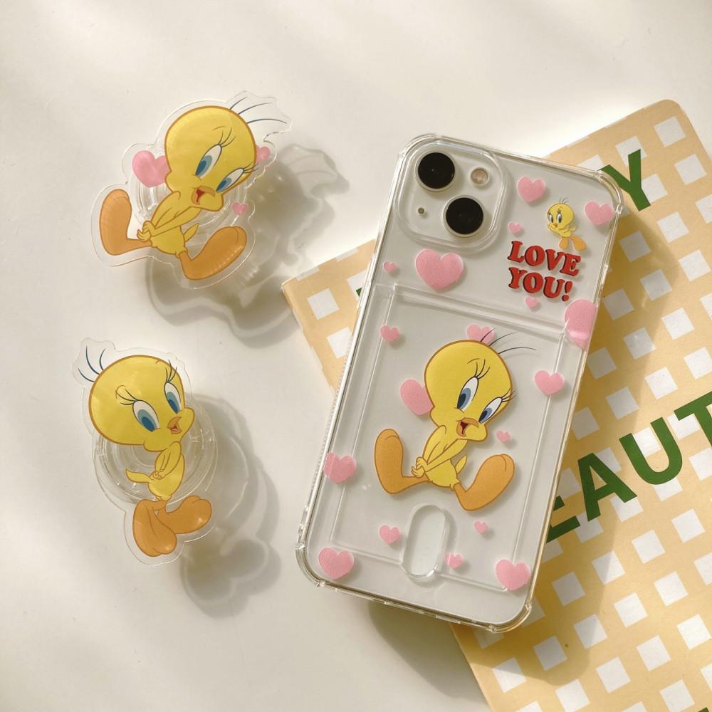 트위티 하트 데이지 카드수납 아이폰 13미니 갤럭시 커플 케이스