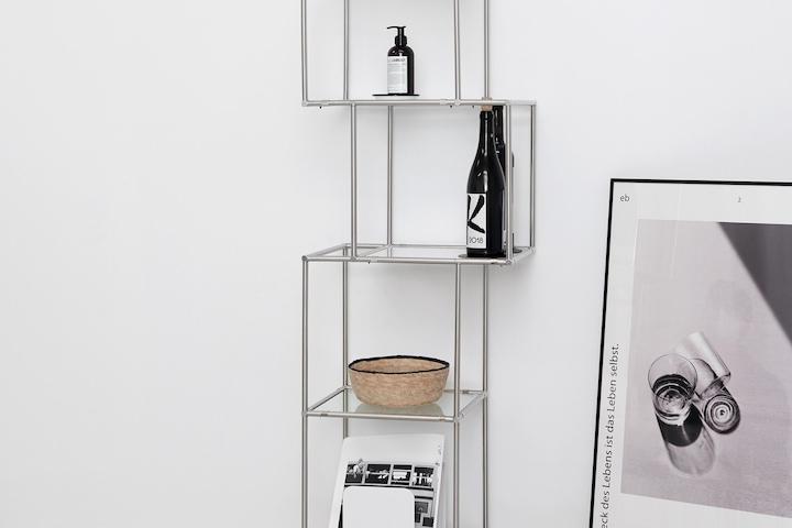 [10%쿠폰] 모듈가구 4단 박스형 장식장 선반 30/008 (유리 컬러 선택 가능)