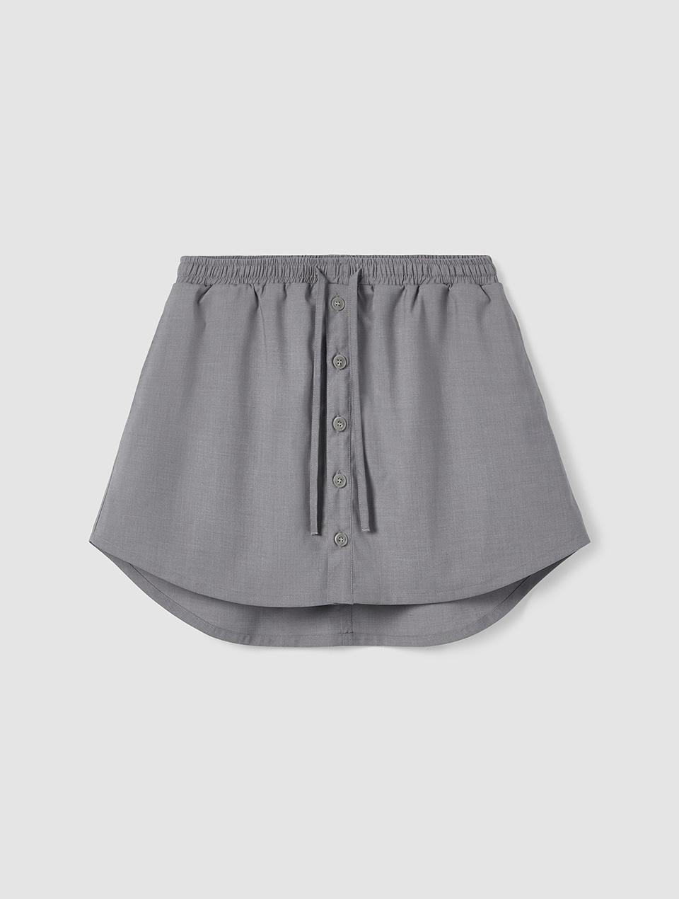 Tailored Button Skort_Frost grey [5월 12일부터 순차 배송]