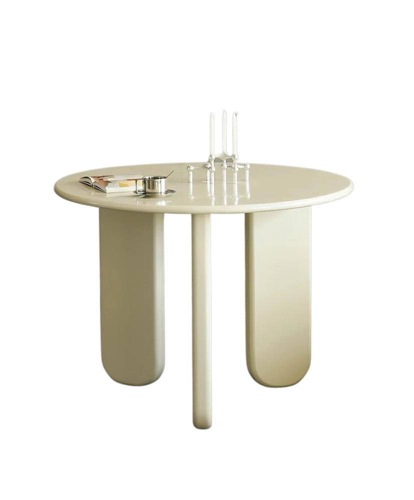 미드센츄리 모던 크림 원형 테이블 거실 식탁 다이닝 테이블 업무용 카페 라운드 식탁