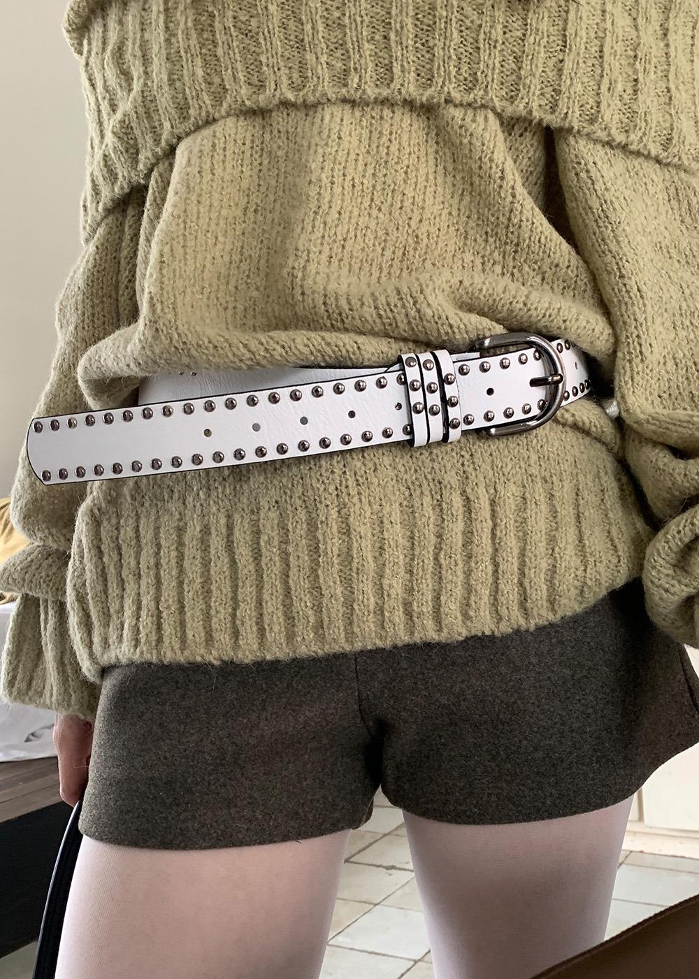 릿킴 STUD LEATHER BELT*일주일 소요*