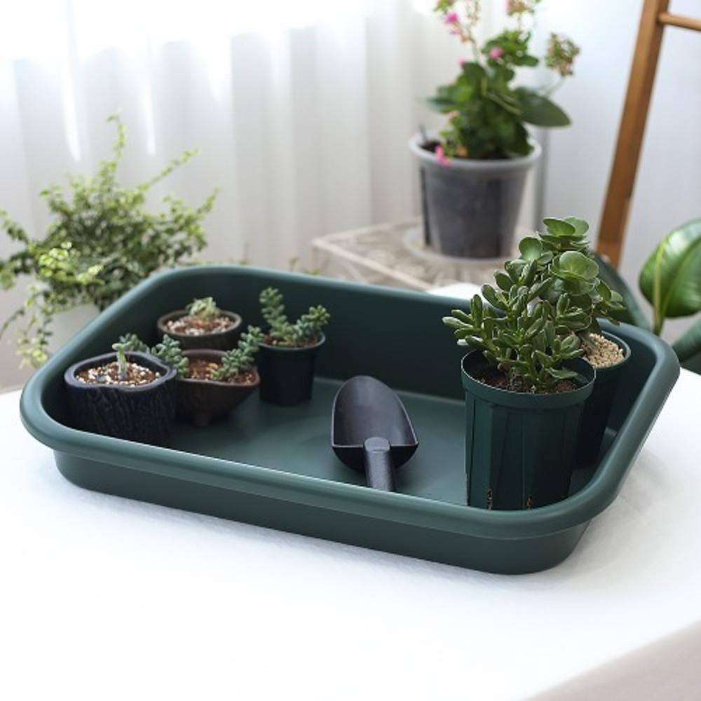 원예용 플라스틱 분갈이매트 모스그린 분갈이 트레이