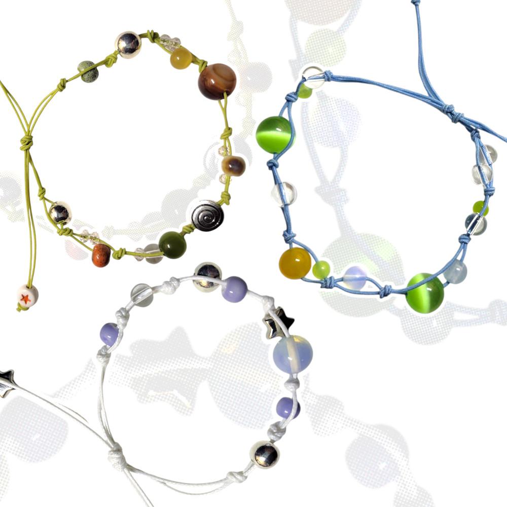 소울넴 단하나 매듭 팔찌/ 패션 비즈