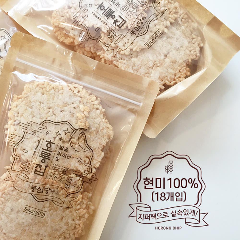 풍심당 호롱칩 현미 누룽지 3팩 (3팩, 5팩)