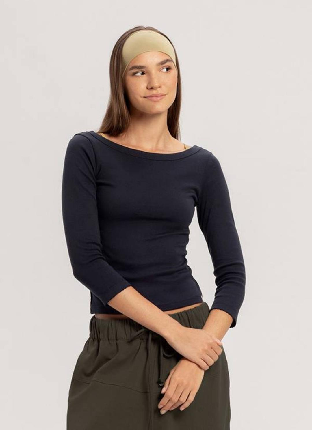 Essential 3/4 sleeve_Blueberry