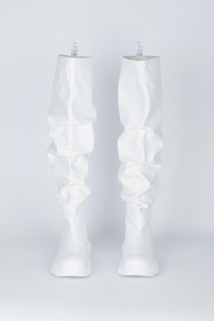PLATFORM HIGH BOOTS WHITE