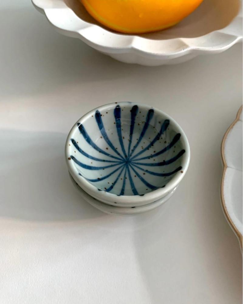 아르보샵 블루 빗살 미니 종지 볼 소스그릇