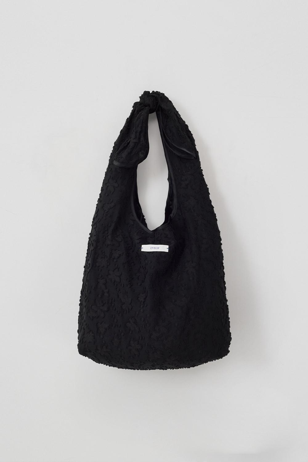 [2차] Flower embroidered bag_black