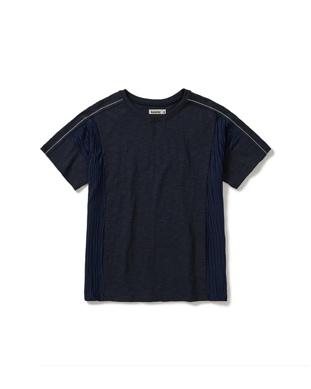 [예약 배송] Crease half T-shirts / Navy
