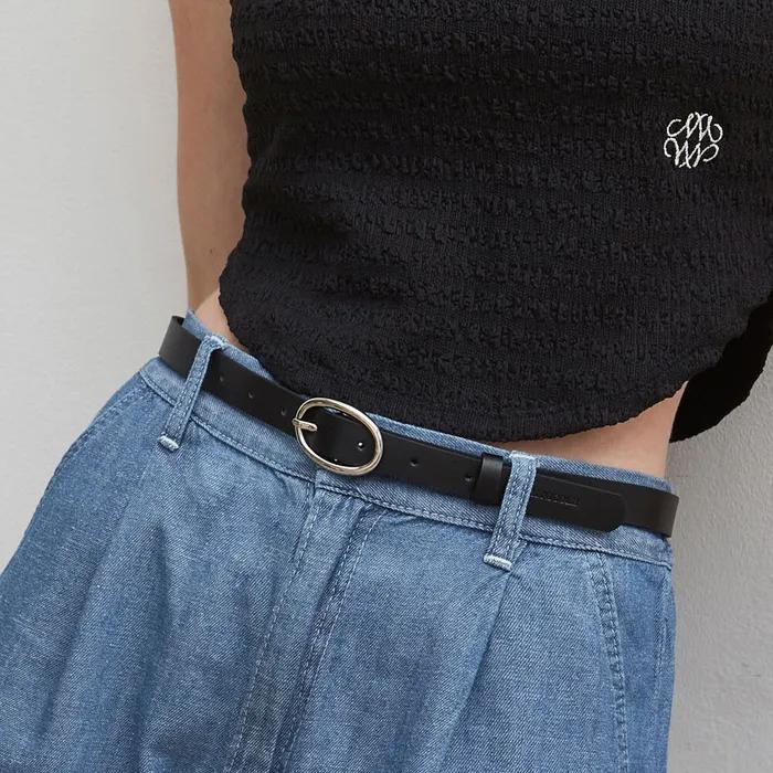 NICOLE CIRCLE LEATHER BELT_2 COLOR