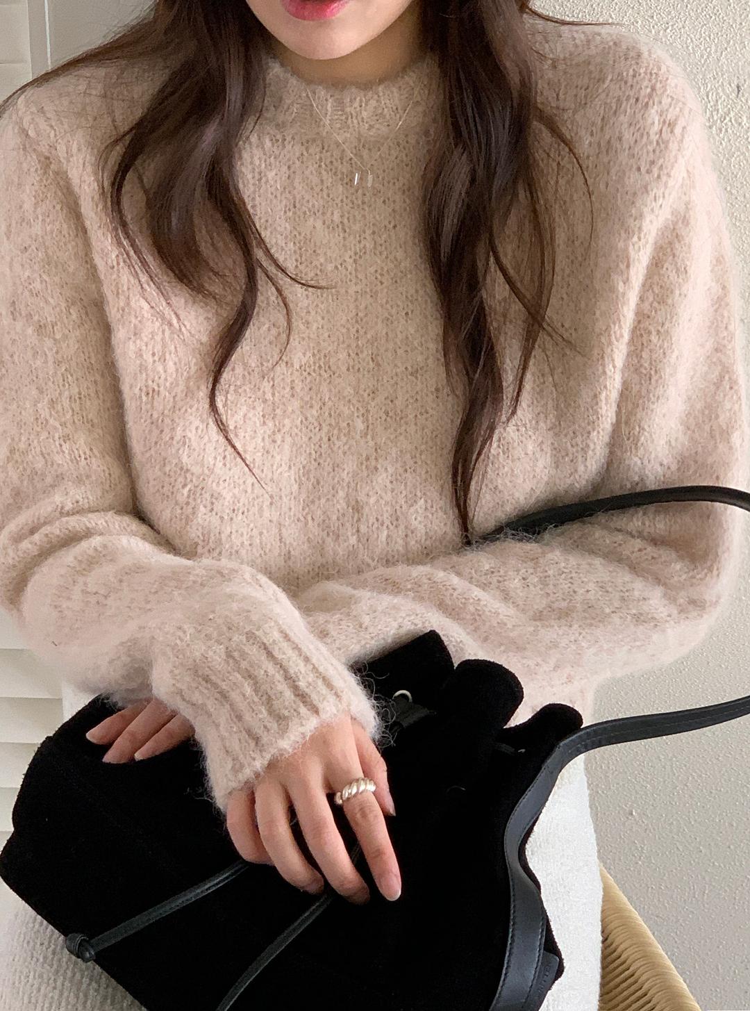 클로젯스토리지 [🍊크롭니트] 미엘 무브 알파카 도톰 겨울 니트 4color