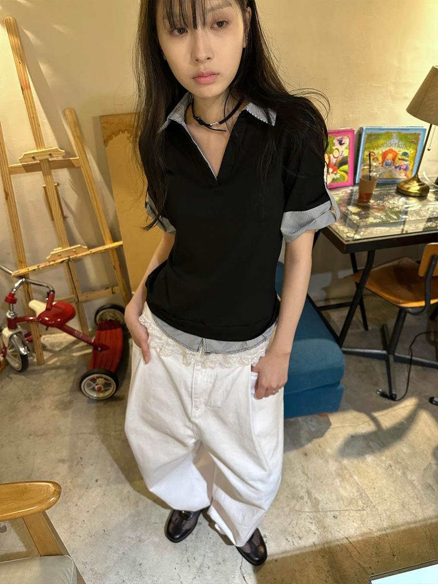 Collar layered top
