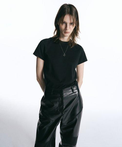 W 수피마 코튼 프리미엄 티셔츠 BLACK