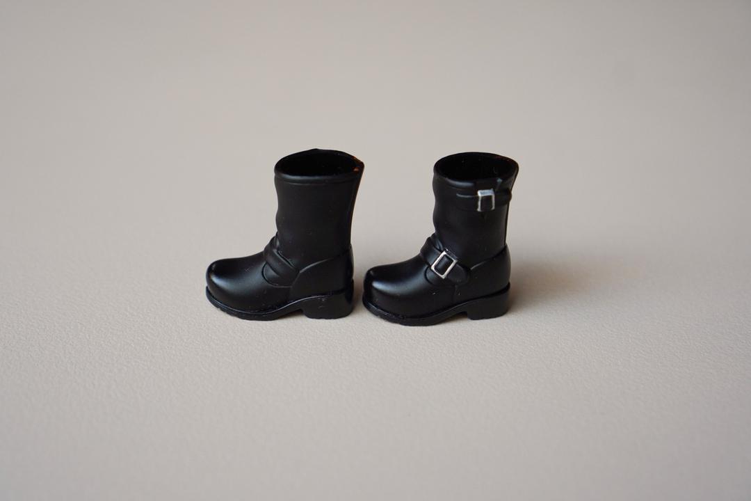 일본 오비츠 1/6 여 신발 - 엔지니어 부츠 블랙 22 24 26 27 용 육일돌 슈즈