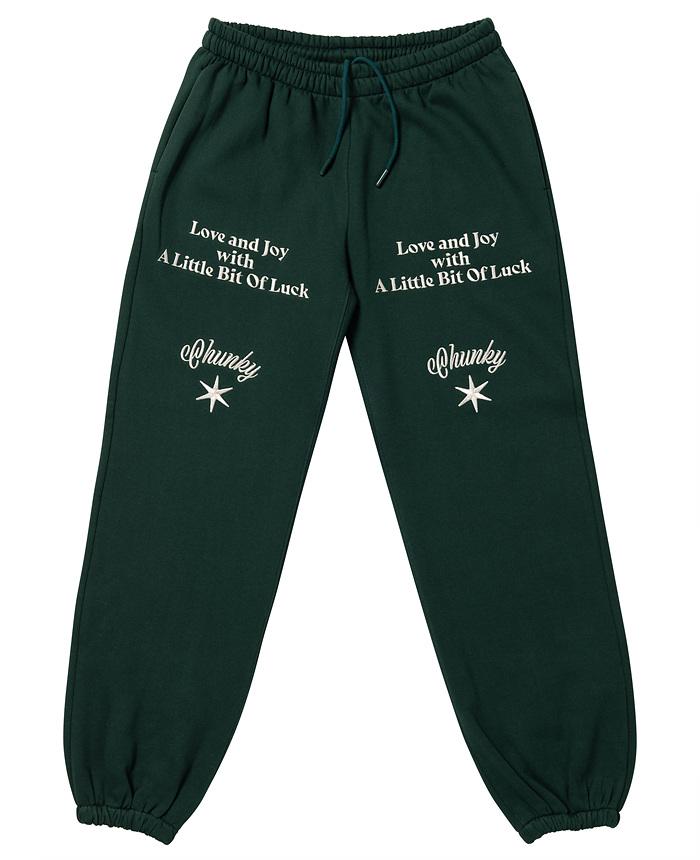 KNEE STAR SWEAT PANTS_green