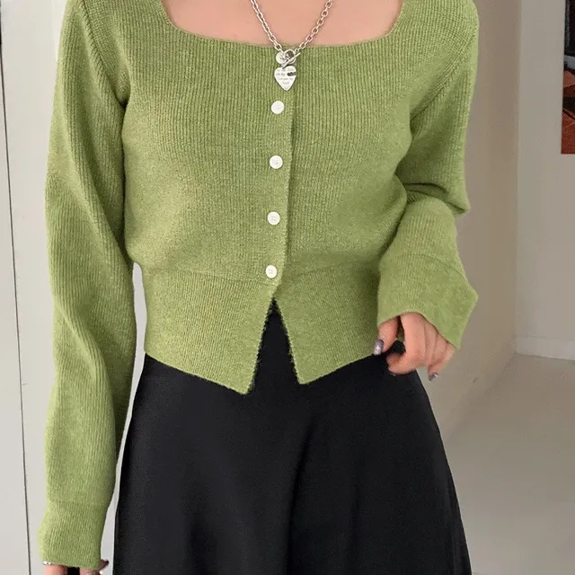 사이즈 55-99 쉬즈 스퀘어 니트 가디건