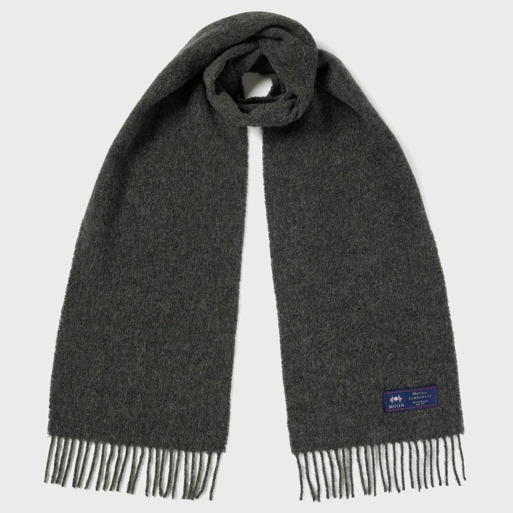 아브라함문 메리노울 머플러 25cm - 그레이