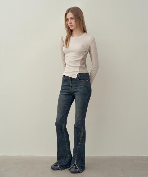 유즈(YUSE)  HOOK CLOSING BOOTS CUT DENIM PANTS - INDIGO - 사이즈 & 후기 | 무신사