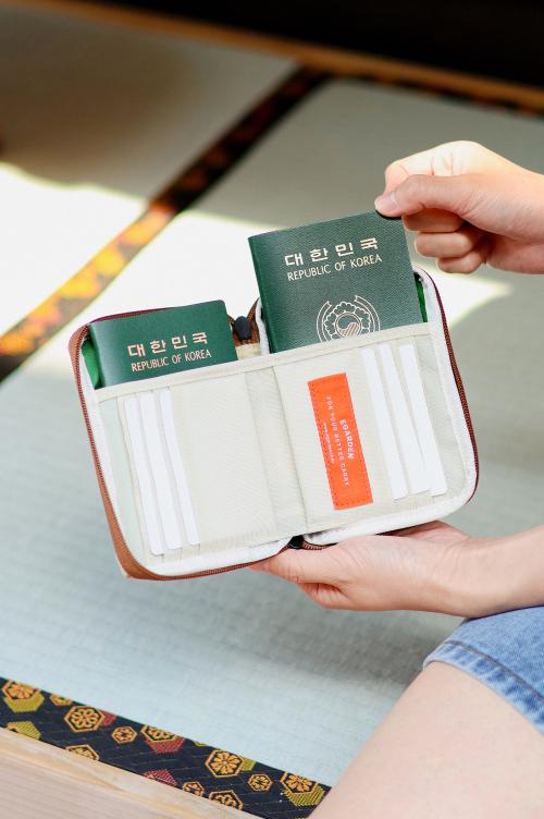 본보야지 패스포트 RFID차단 안티스키밍 여권 케이스 지갑- 마롱브라운
