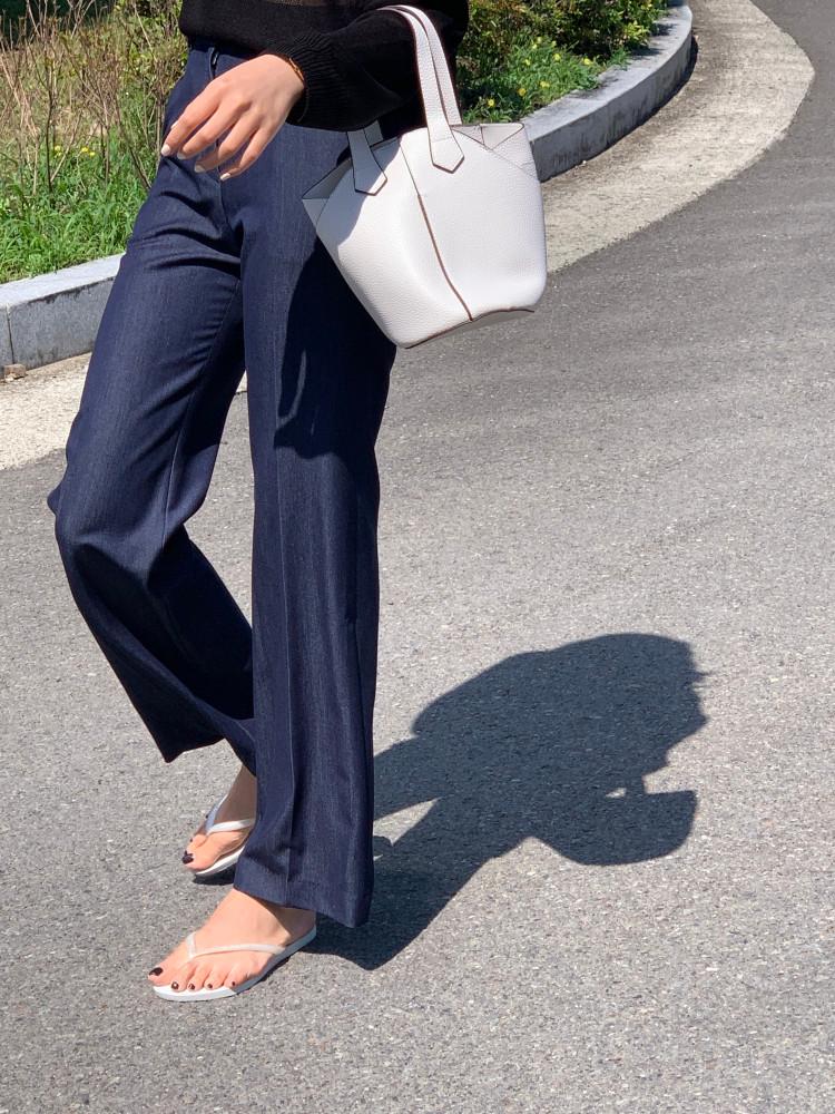 [클마로] 언더스탠딩 실키 롱레그 데님 슬랙스 (3color)