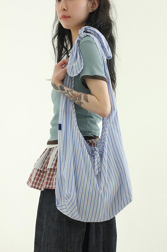 로컬맨션 stripe cotton cross bag