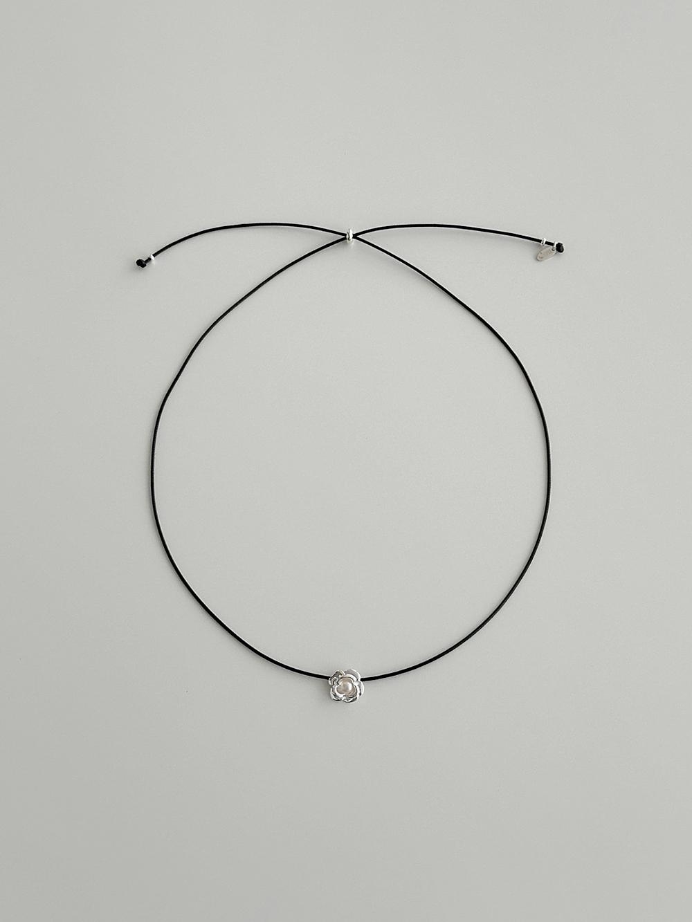 PEARL ROSE COATING ROPE NECKLACE