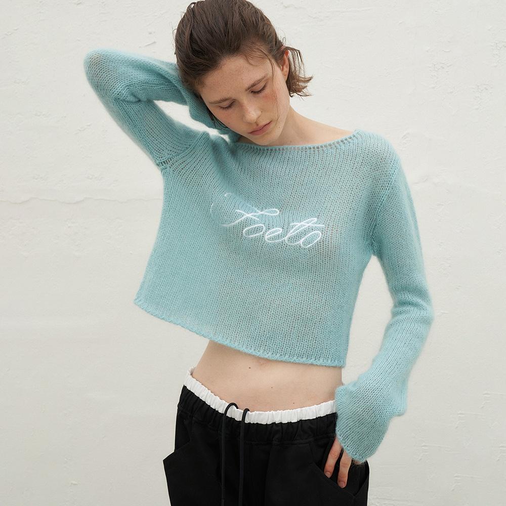 Kidding kidmohair knit (flesh mint)