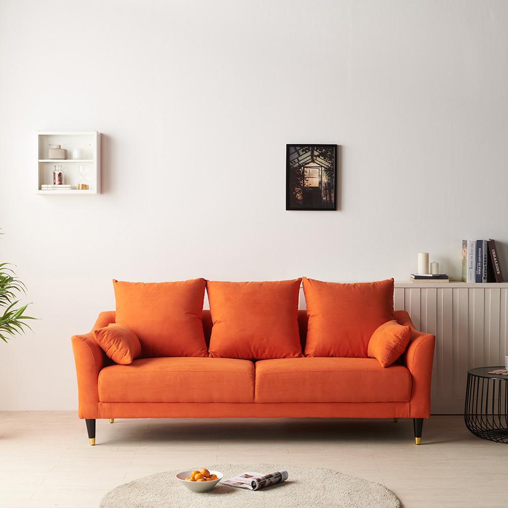 폴로까사 물망초 3인용 아쿠아텍스 스웨이드 패브릭소파 9가지색상