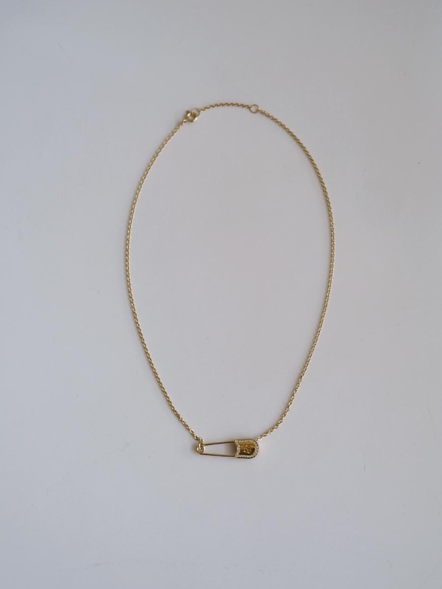 Safety pin necklace(gold)